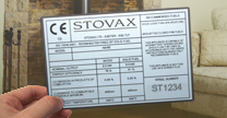 Stovax data badge