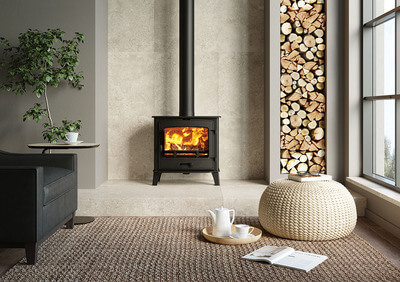 County 5 Wide Fixed Grate Wood Burning & Multi-fuel Stoves