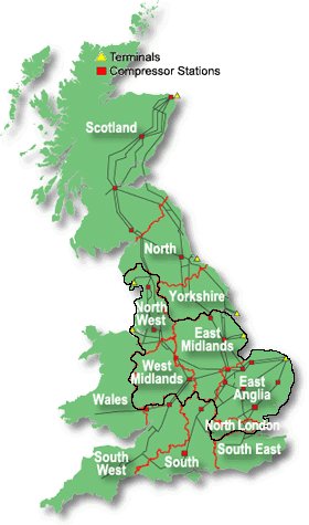 The UK's gas network