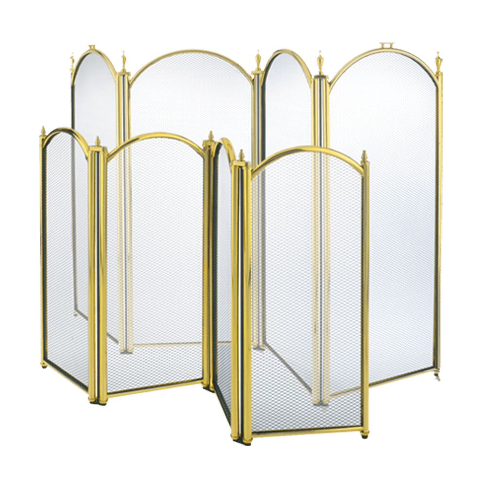 4Panel Brass Fire Screen Stovax Accessories