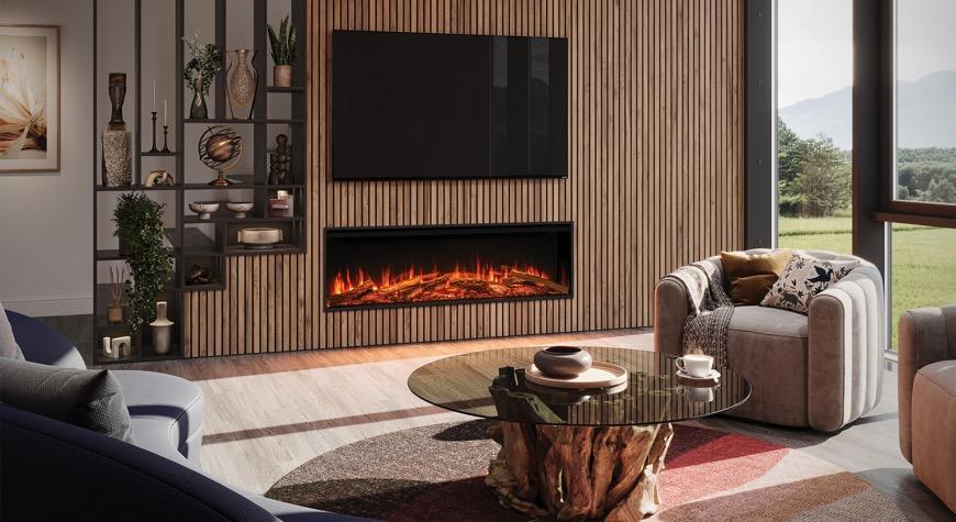 Onyx Avita 160RW electric fire, installed a single-sided fire