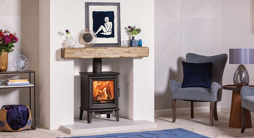 Chesterfield 5 Wood burning stove with optional long legs