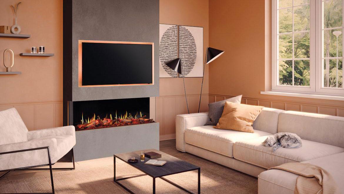 Onyx Fusion 150RW electric fire Cosy Up With Pantone’s Colour Of The Year: Peach Fuzz