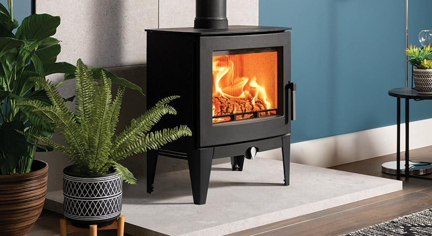 Stovax Futura 5 Multi-fuel stove, Longer Leg model