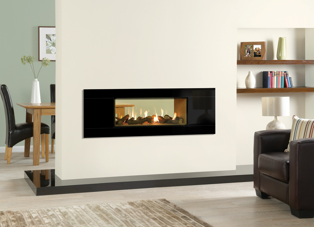 Studio Duplex Double Sided Gas Fires, Best Two Sided Gas Fireplaces