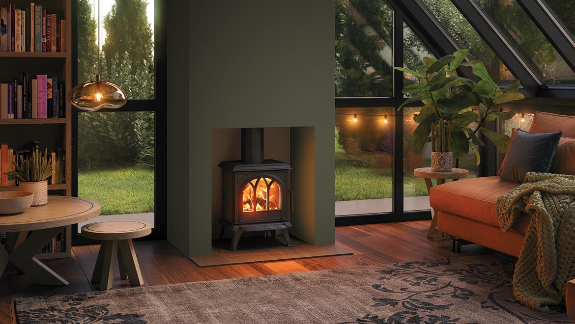 Stovax Huntingdon 20 wood burning stove in a conservatory. The Ultimate Guide to Installing a Log Burner in Your Conservatory