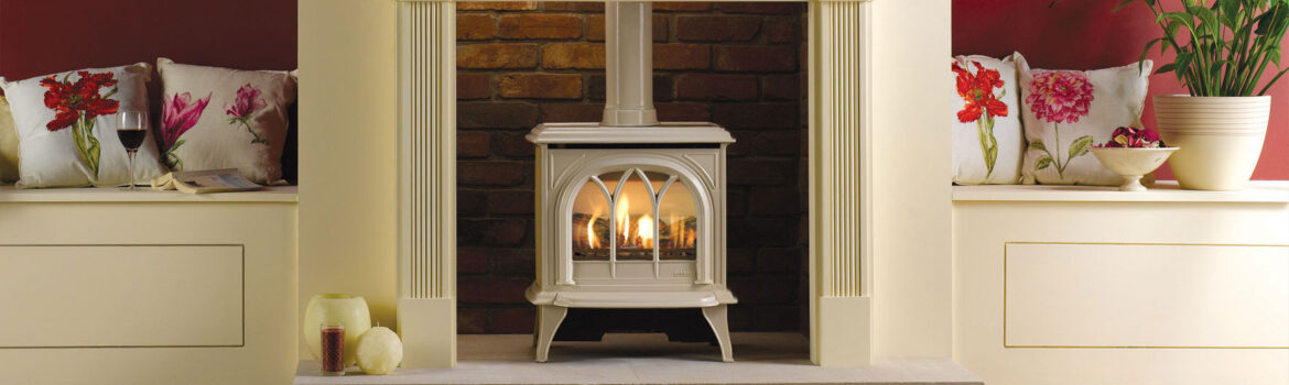 Lighten your living room with the Ivory Huntingdon gas range