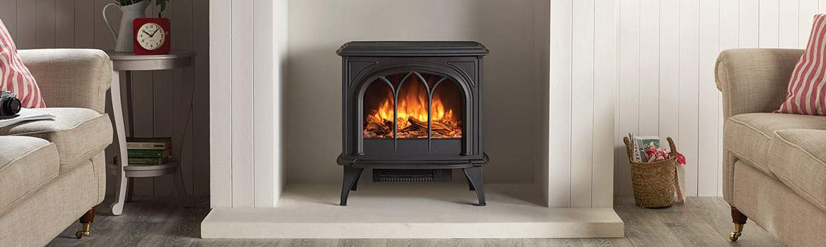 Upgrade your living room with a traditional electric stove