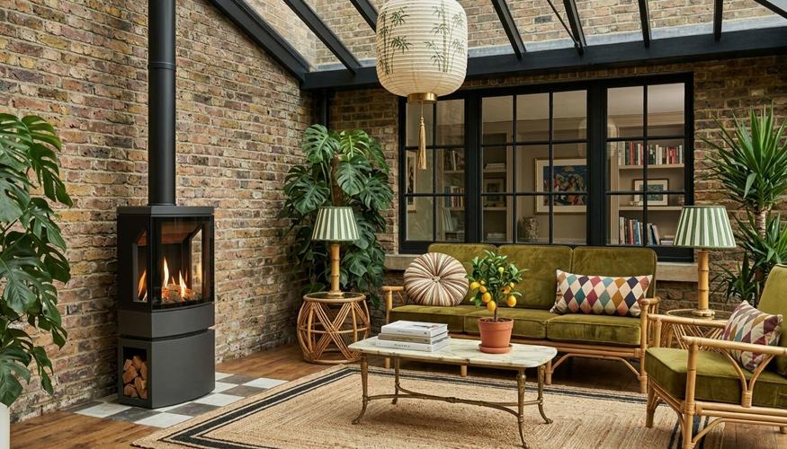 Gazco Loft Gas stove in a summerhouse