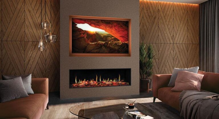 10 Beautiful TV Media Wall Ideas [with electric fireplace] - Stovax & Gazco