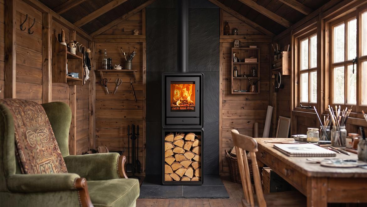 Stovax Riva2 40 freestanding wood burning stove in a shed Can I install a log burner in my shed?