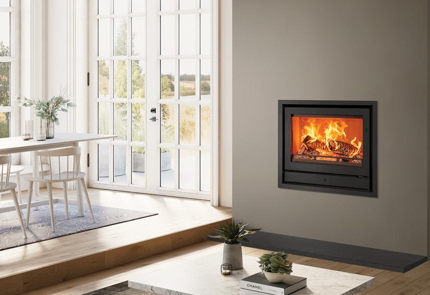 Stovax Riva2 66 wood burning fire in an extension