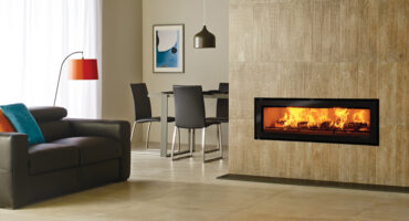 Contemporary wood burning fireplaces