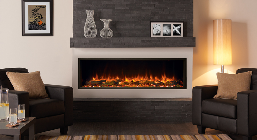 ELECTRIC INSET FIRE MODERN FIREPLACE LED REMOTE CONTROL 2KW COALS COLOUR CHOICE 