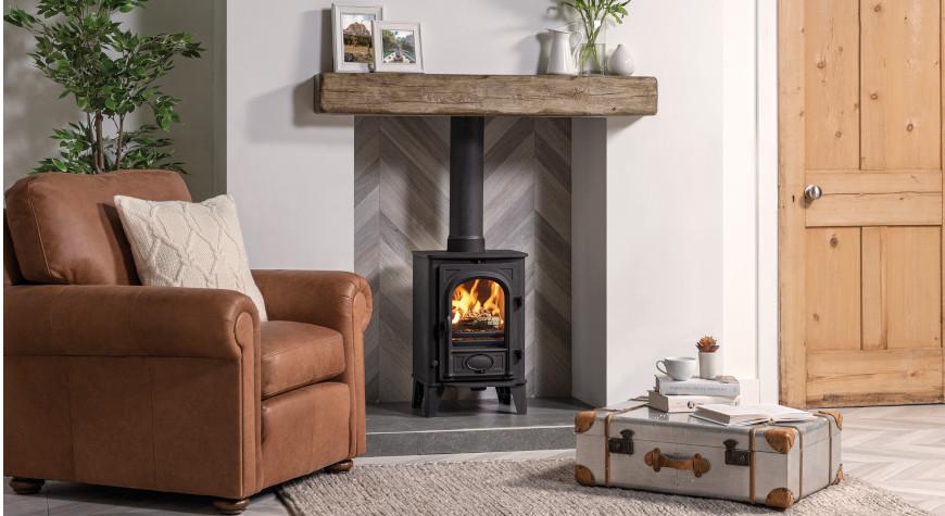 Stockton 4 log burner that is compliant with wood burner rules