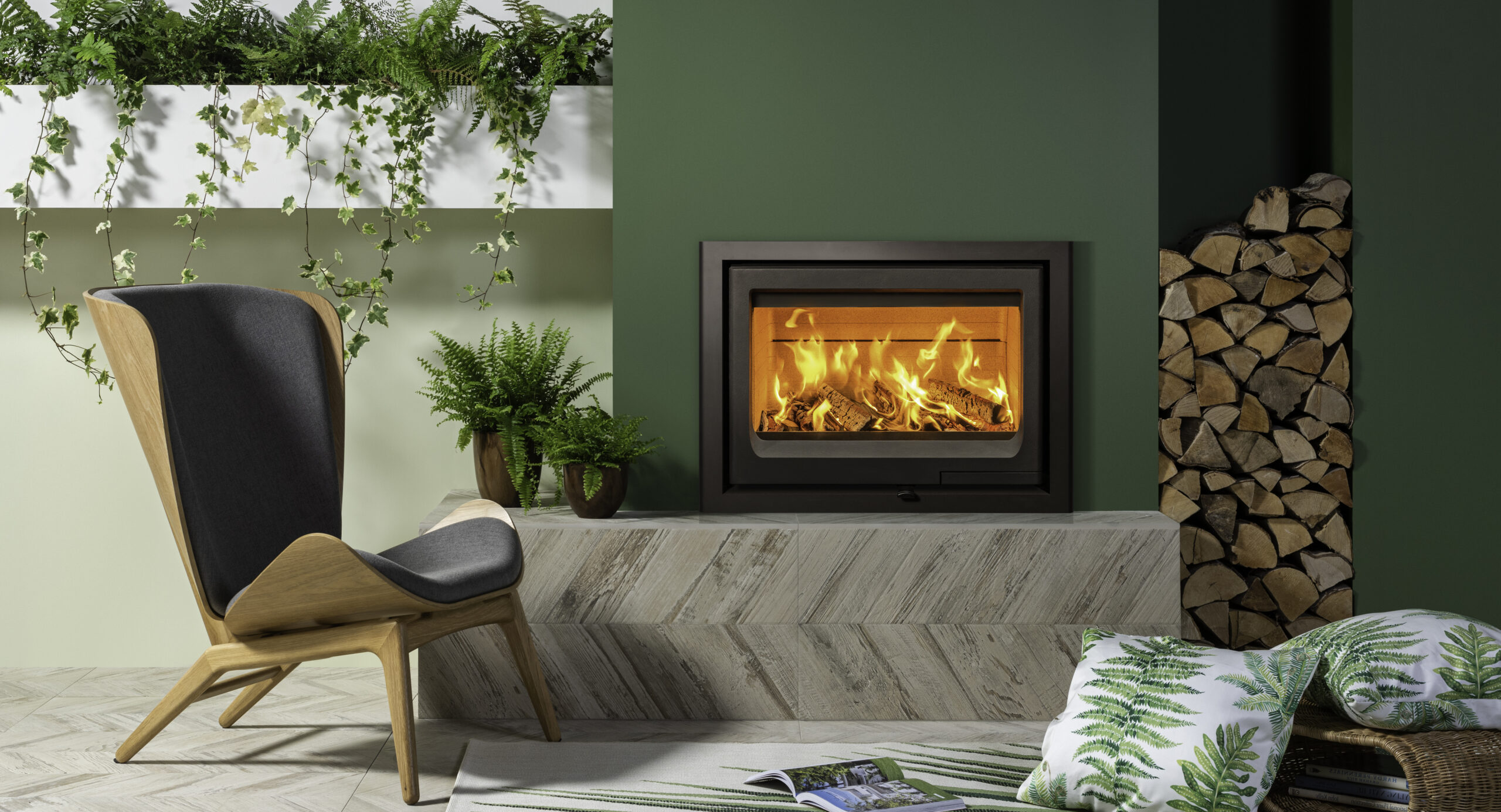 Hearth Mounted Wood Burning Fires - Stovax u0026 Gazco