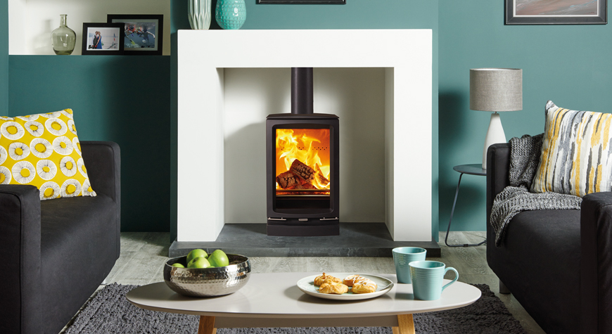 Stovax Small T multi-fuel stove with optional plinth