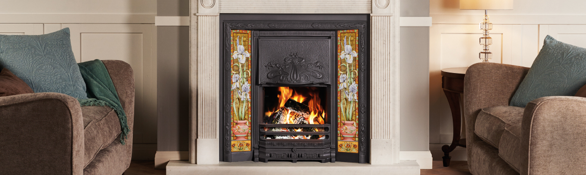 Decorated Tiles Stovax, Decorative Tiles Fireplace Hearth