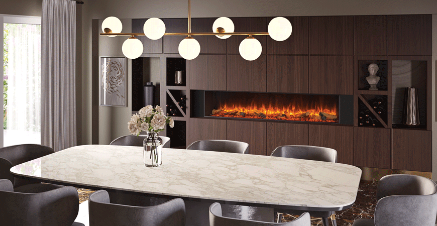 Widescreen electric fire 