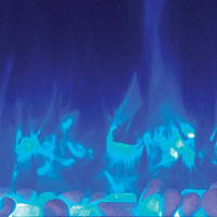 Blue flame effect